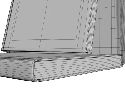 Standing and lying books 3D model