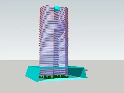 circular office building 3D model