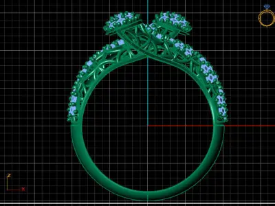 Two Head Women Ring 3DM Womens Ring 3d models 3D print model 3D print model 18