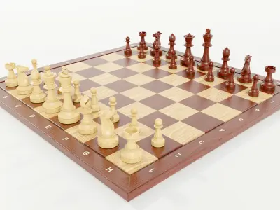 Chess Set 3D model
