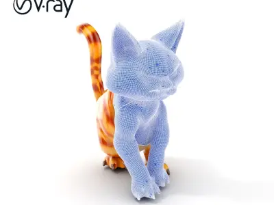 Realistic Cartoon Cat Model Pack Low-poly 3D model