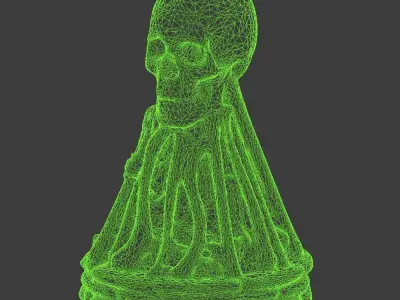 Skull Pawn chess piece 3D print model