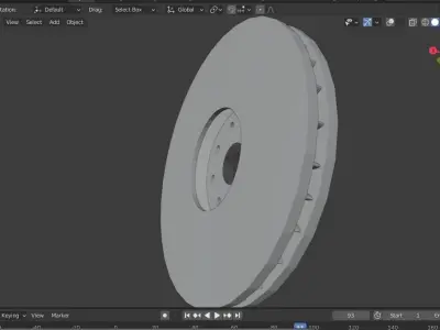 Brake Discs for Sport Cars Low-poly 3D model