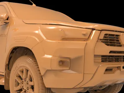Toyota Hilux Pickup AN120 130 Native 3D Exterior Scan 2020 3D model