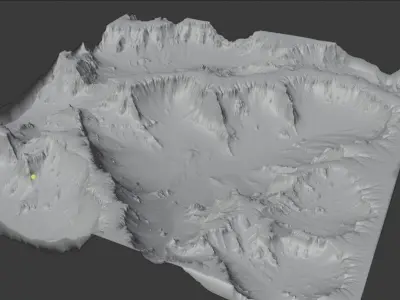 Desert terrain - 16k Free 3D model