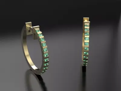 Chanel cut earrings 3D print model