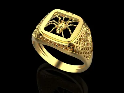 mens spider rings 140 3D print model