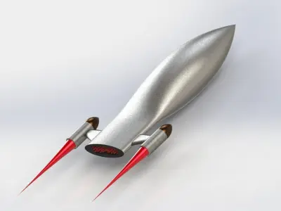 futureistic spaceship Free 3D model