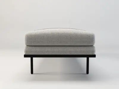 Booker bench -  end bench - stool - seat - accent bench Low-poly 3D model