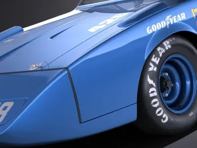 Dodge Charger Daytona 1969 NASCAR 3D model