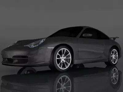 Porsche 911 GT3 996 Low-poly 3D model