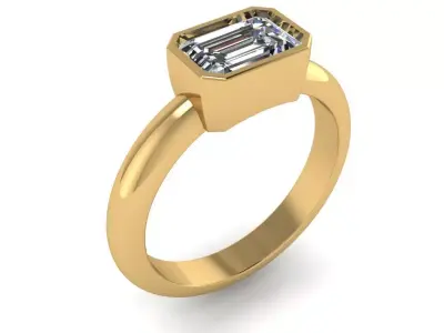 Solitaire ring 325 Free 3D print model