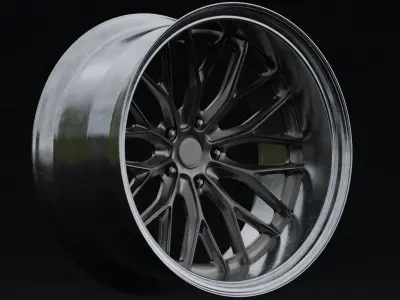 Vossen VWS 02 Aftermarket Wheel Low-poly 3D model