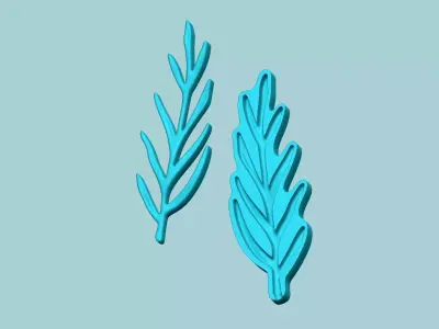 Lavender Leaf Mold - Artificial Herb Molding Tool 3D print model