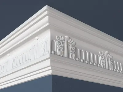 Decorative Crown Molding 3D model 24