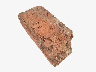 Brick piece of Low-poly 3D model