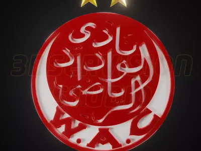 Wydad AC Casablanca logo - Cinematic - 3D print 3D model