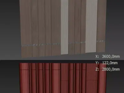 Decorative V74 Wall Panels 3D model