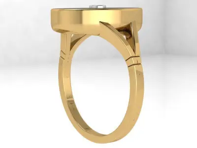 Oval Split Shank Ring 4623 3D print model