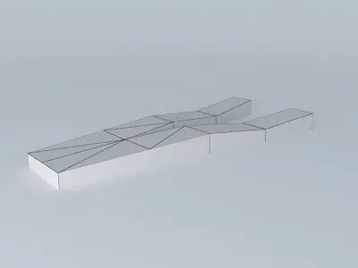 Runway wooden plank Free 3D model