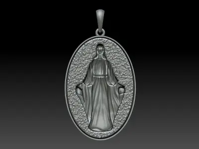 HOLY MARRY PENDANT 3D print model