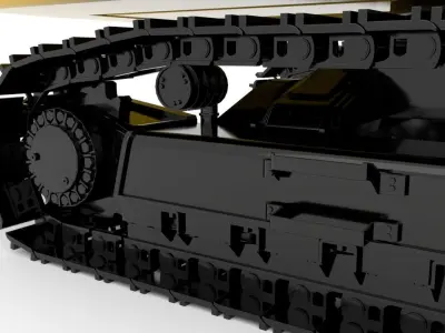 Standard Excavator High Poly  3D model