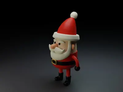 Low Poly Santa Claus Free low-poly 3D model