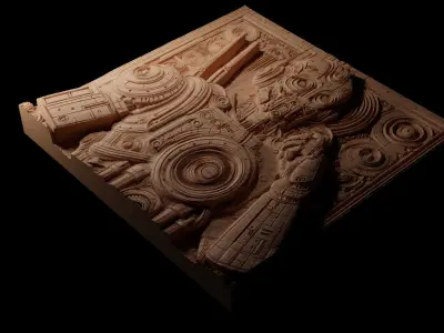 Robot CNC 3d Print High Relief Sand Casting 3D print model