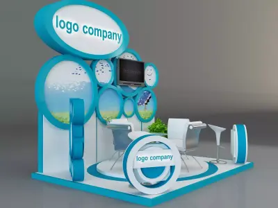 Booth Exhibition Stand a215 3D model