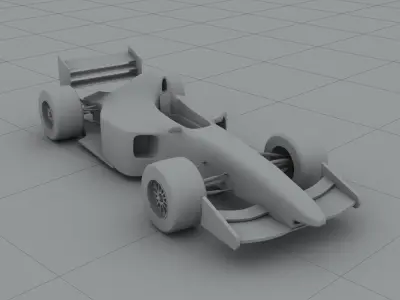Formula racing car 3D model purchase