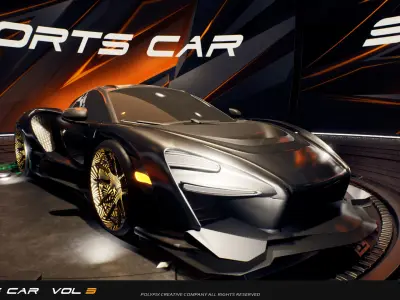 Sportscar VOL 3 Low-poly 3D model