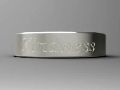 Kindness Ring Silver 3D print model