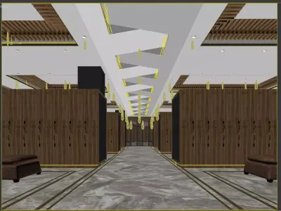 Locker room 3D model