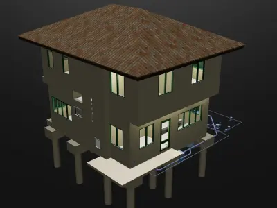 House under construction 3D model