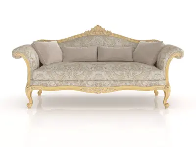 Rococo cream sofa by Modenese 3D model
