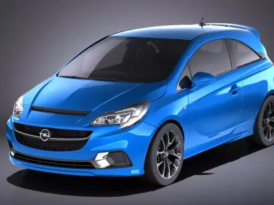 Opel Corsa OPC 2017 VRAY 3D model