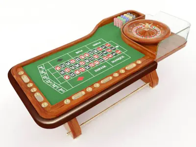 Roulette Table 3D model
