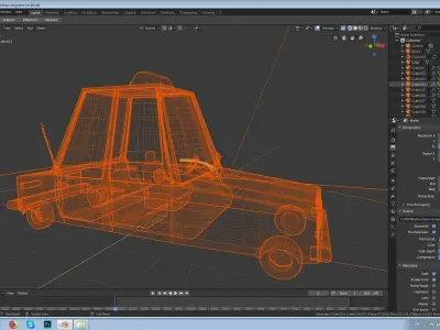 police car 3D model 2