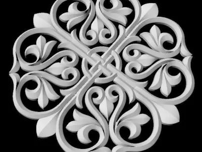 Central decor ornament for furniture 3D model 270