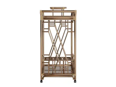 The Worth Rattan Bar Cart 3D model