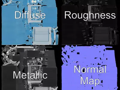 Blue Glass Skyscraper model pack Low-poly 3D model