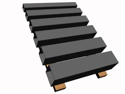 1 8in Wall Square Tube 3D model