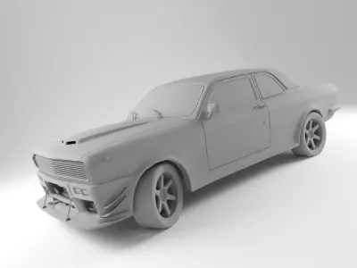 Gaz 24 Volga Low-poly 3D model