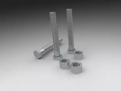 Nuts and Bolts 3D print model
