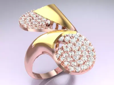 Diamond Ring - Womens Rings - N2240 3D print model