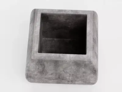 -Concrete Flower Pot V12- 3D model