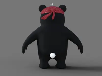3D Lowpoly Cute Panda 3D model