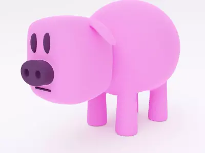 Pig 3d model toy 3D model