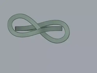 Infinity Ring Lightweight Modern Gold Jewelry 3D Model 3D print model