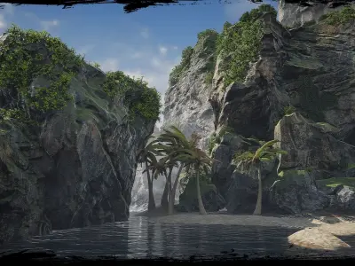 Sharurs Tropical Island Unreal Engine 4 Low-poly 3D model